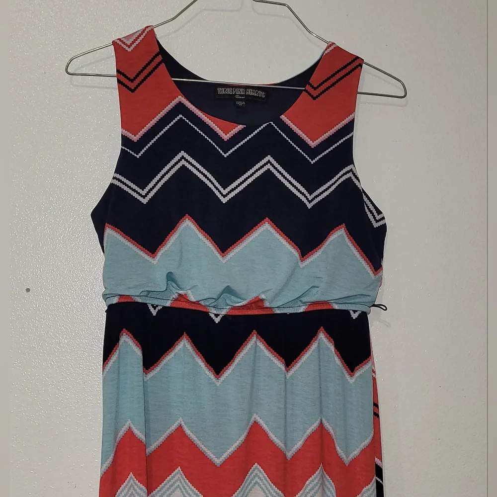 Three Pink Hearts girls XL maxi dress